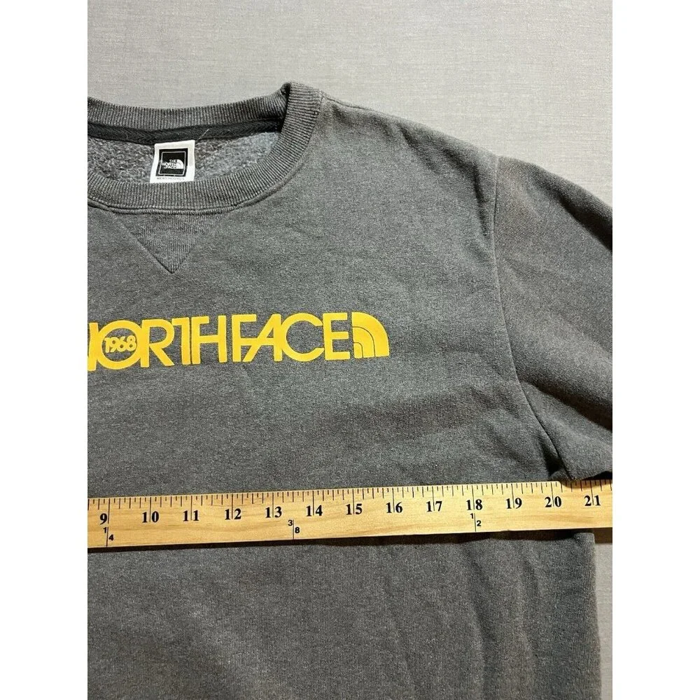 The North Face Sweatshirt Men's Small Gray Vintage Since 1968‎ Logo Pullover